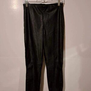 H&M Women’s Faux Leather‎ Black leggings size 10